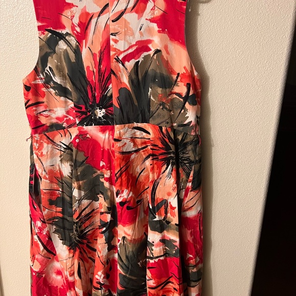 Lanebryant Women's Floral 97 percent cottonNeck Sleeveless Dress size 18 - Picture 5 of 8